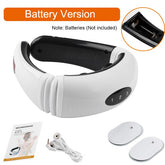 Electric Pulse Back and Neck Massager Far Infrared Heating Pain Relief Health Care Relaxation Tool